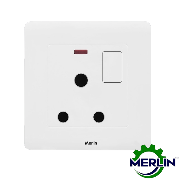 15A AC Round Socket | GE White