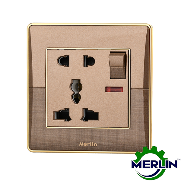 5 Pin Multi Socket with Switch | Elegant Coffee